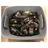 TOTE FULL OF VINTAGE BOTTLES