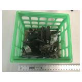 CRATE WITH MOTORCYCLE PARTS