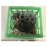 CRATE WITH MOTORCYCLE PARTS