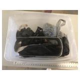 TOTE FULL OF MOTORCYCLE PARTS