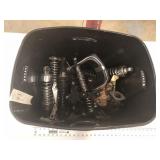 TOTE WITH MOTORCYCLE PARTS
