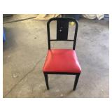 VINTAGE METAL RED CHAIR