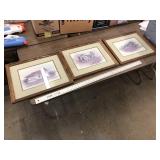 LOT OF 3 TRAIN HOUSE PRINTS