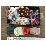LOT OF SCARFS AND PURSES