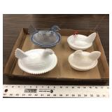 LOT OF 4 CANDY DISHES