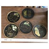 LOT OF 5 TIN TRAYS