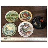 LOT OF 5 TIN TRAYS