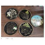 LOT OF 5 TIN TRAYS