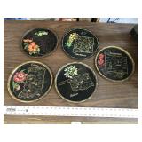 LOT OF 5 TIN TRAYS