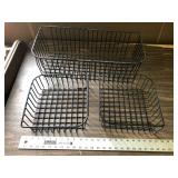 LOT OF 3 WIRE BASKETS