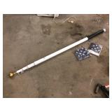 HEAVY DUTY FLAG POLE WITH 2 FLAGS