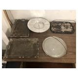 COOK PANS, SNACH TRAY AND METAL TRAYS