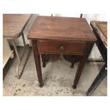 SIGNED END STAND WITH DRAWER