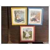 LOT OF 3 CHILDRENS STORIES FRAMED PRINTS