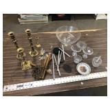 BRASS AND GLASSWARE