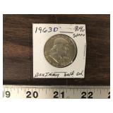1963D SILVER FRANKLIN HALF
