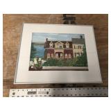 PASTEL OVER WATERCOLOR OVERLOOKING SENECA LAKE