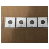 LOT OF 4 WHEAT PENNIES