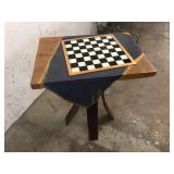 CUSTOM CHESS SLAG GLASS TABLE