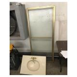 SHOWER DOORS AND SINK