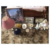 LAMPS, FRAMED ITEMS AND MISC