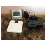 STEREO, CLOCK, SCALE AND LAMP