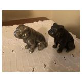PAIR OF IRON BULLDOGS