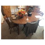DINING TABLE AND 4 CHAIRS