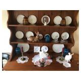 GLASSWARE, PLATES, PINK DEPRESSION AND MISC