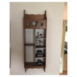 WALL SHELF WITH CONTENTS