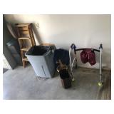 WALKER, TRASH CAN, LADDER AND MISC