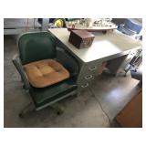 METAL DESK AND CHAIR