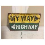 MY WAY TIN SIGN