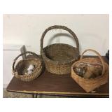 LOT OF 3 BASKETS