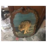 WOLF PICTURE ON WOOD