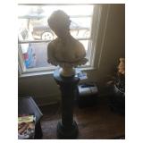 MARBLE PEDESTAL WITH BUST