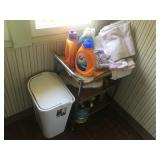 SOAP, CART AND TRASH CAN