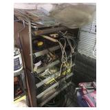 CONTENTS OF SHELF AND METAL RACK