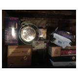 ELECTRONICS AND BUTCHER BLOCK LIGHT