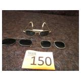 Vintage Sunglasses / 2 Pair Clip On