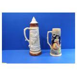 Two Large German Beer Mugs