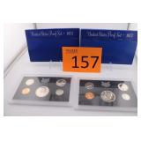 Two 1971 U.S. Coin Proof Sets