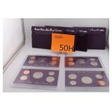 1990,1991,1992,1993 U.S. Mint Coin Proof Sets