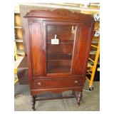 Depression Era Jacobean Style China Cabinet