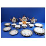 Gorgeous Japanese Kutani Porcelain Dragon Tea Set