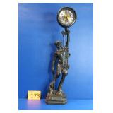 "Be Crowned With Victory" Sculptural Pend. Clock