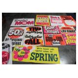 Vintage 70s Storefront Paper Advertising