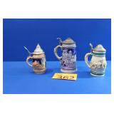 Three German Beer Steins