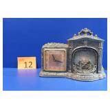 United Clock Co. 1960s Electric Fireplace Clock