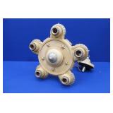 Mid Century Art Deco Cast Iron Light Fixture